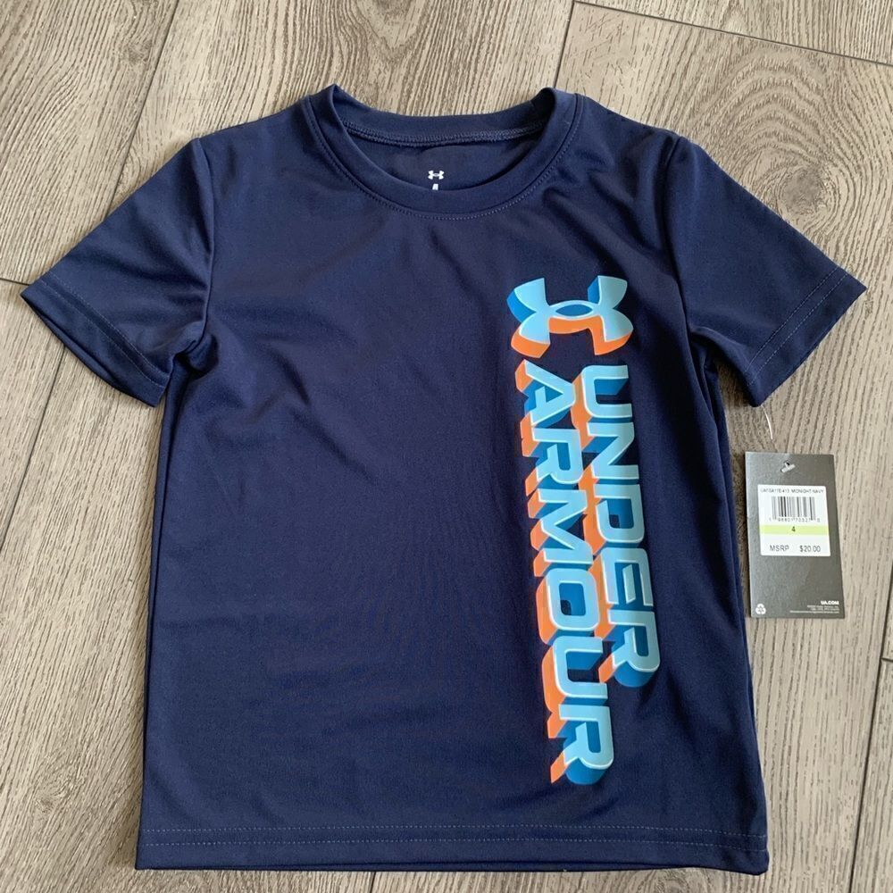 Under armour boys midnight navy graphic t shirt